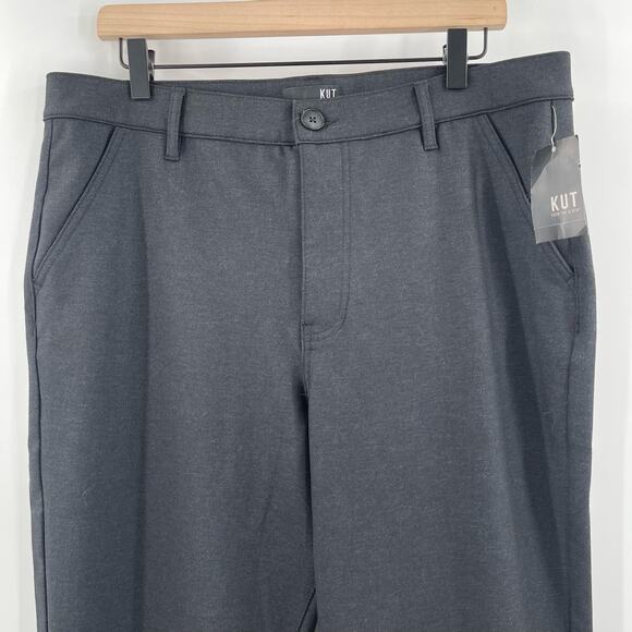 KUT FROM THE KLOTH Pants Size 14 NWT Gray/Black Dress Ponte Comfy Work Office - Picture 8 of 13
